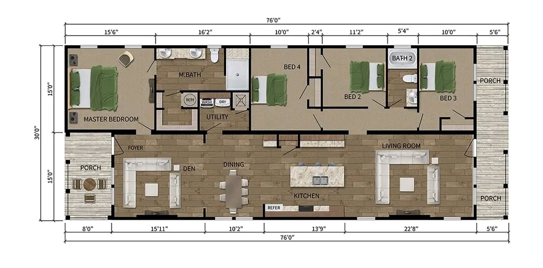 Casa rústico-moderna  212 m² 